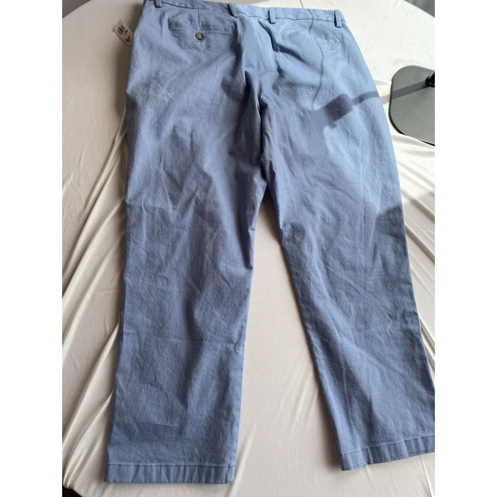 NWT Old Navy Chino Pants Mens 34x30 Blue Harvest Fixed Waist Pleated